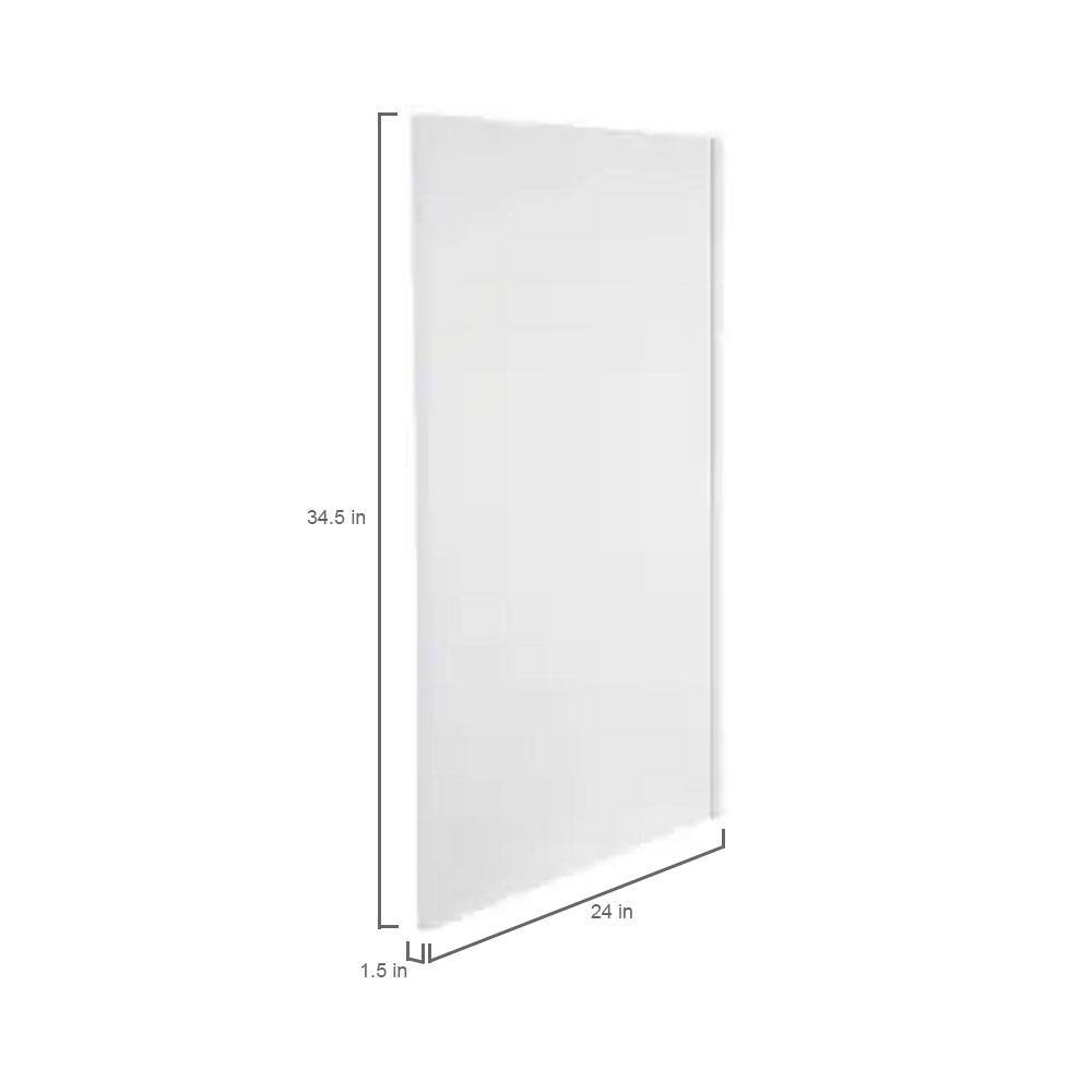 Hampton Bay Avondale Shaker Alpine White Ready to Assemble Plywood Dishwasher Flush End Panel (24 in. W x 34.5 in. H) BEP1.5