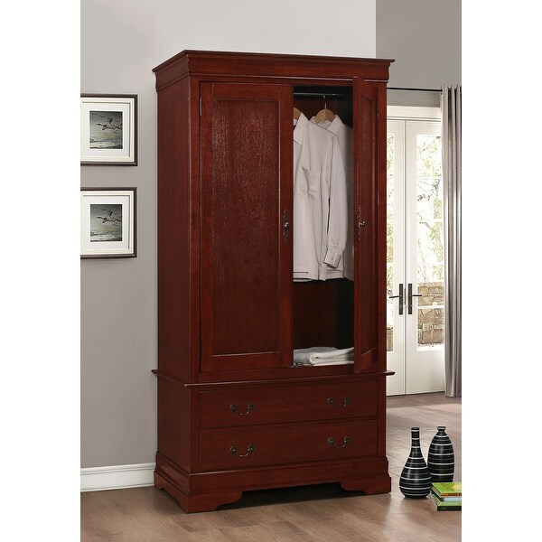 LYKE Home Anabelle Cherry Armoire - 78