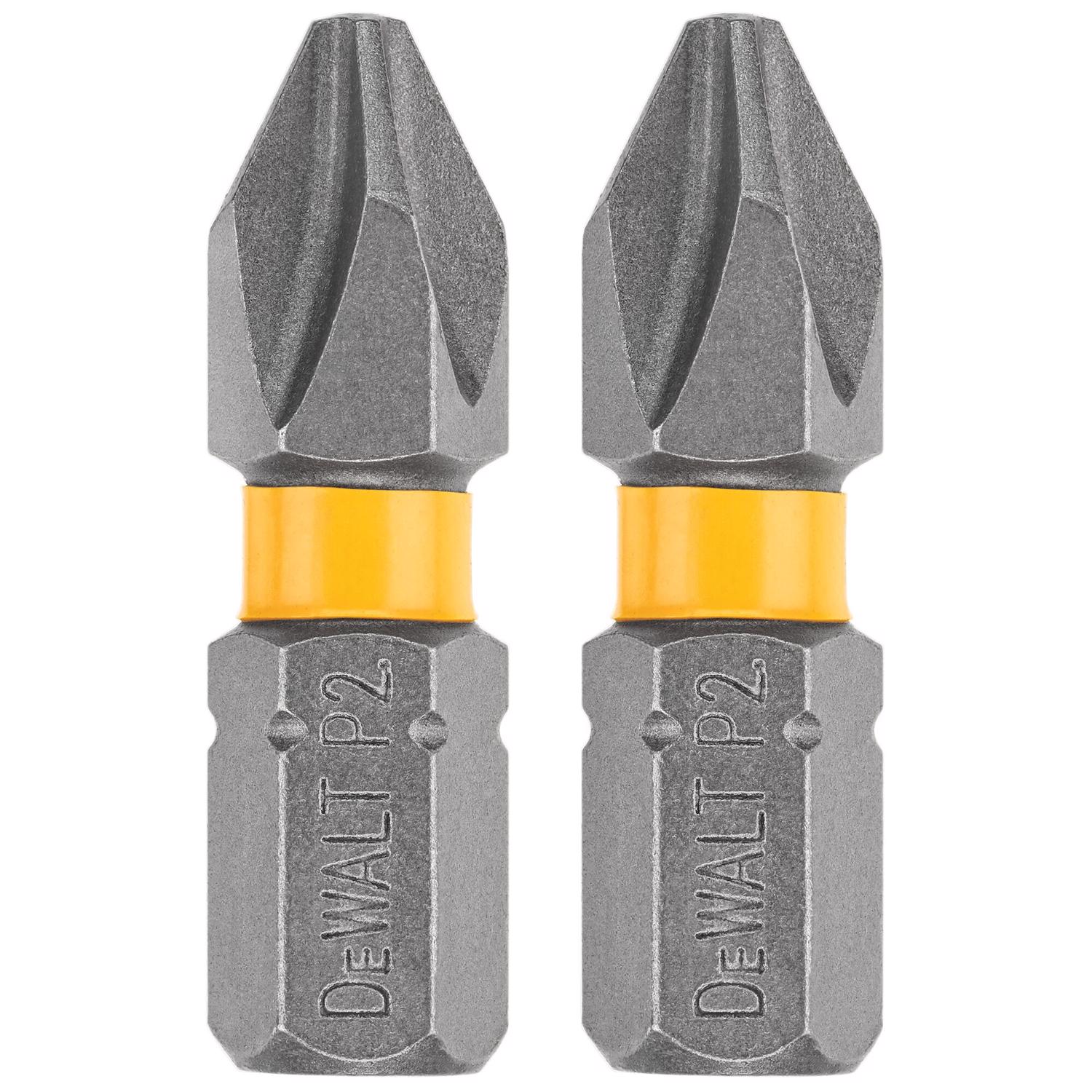 DW Max Fit Phillips #2 X 1 in. L Screwdriver Bit Set Steel 2 pk