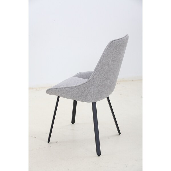 2pcs Upholstered Dining Chair with Metal Legs