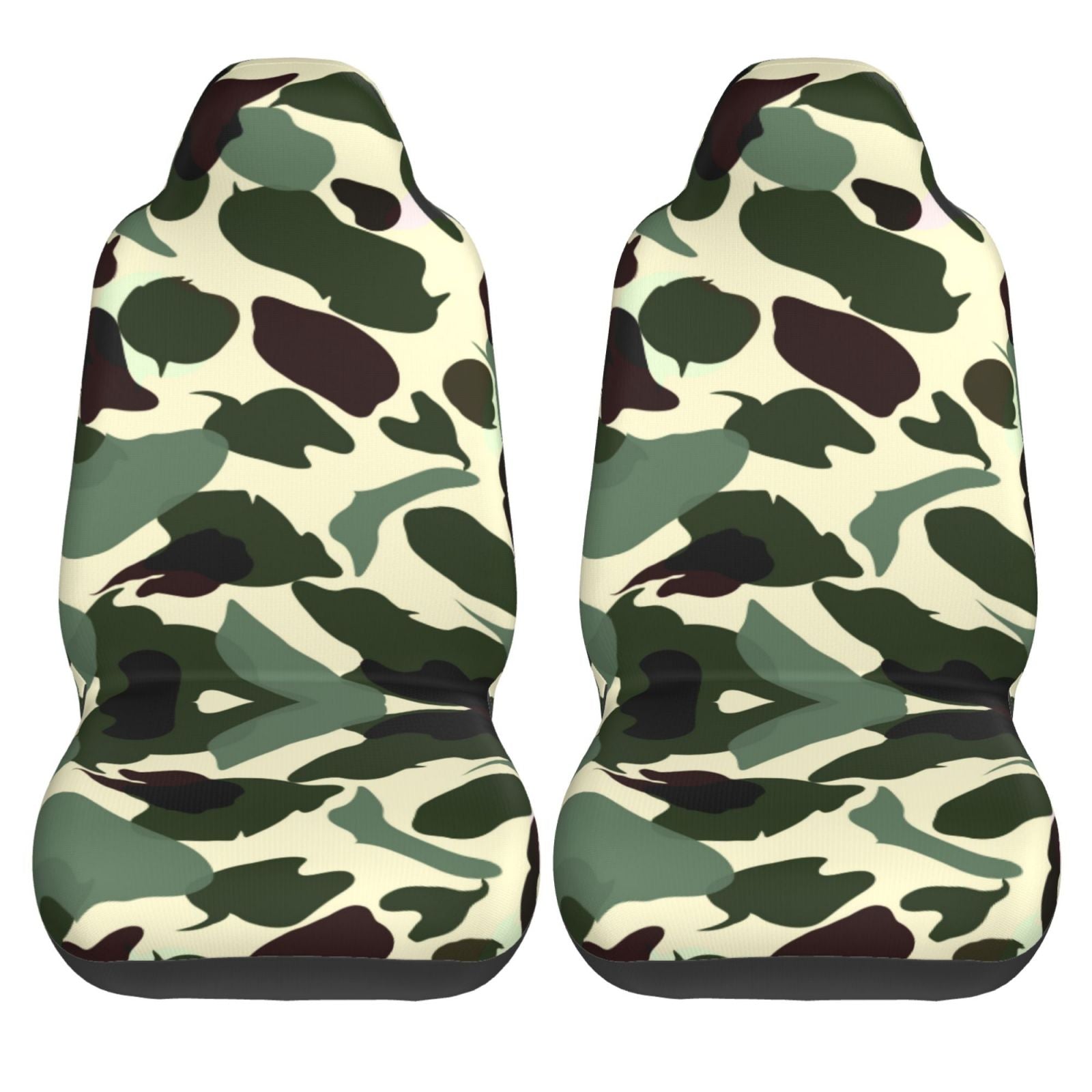 Camouflage Car Front Seat Covers Protectors ， Camouflage Automotive Seat Covers for Cars Trucks Suv