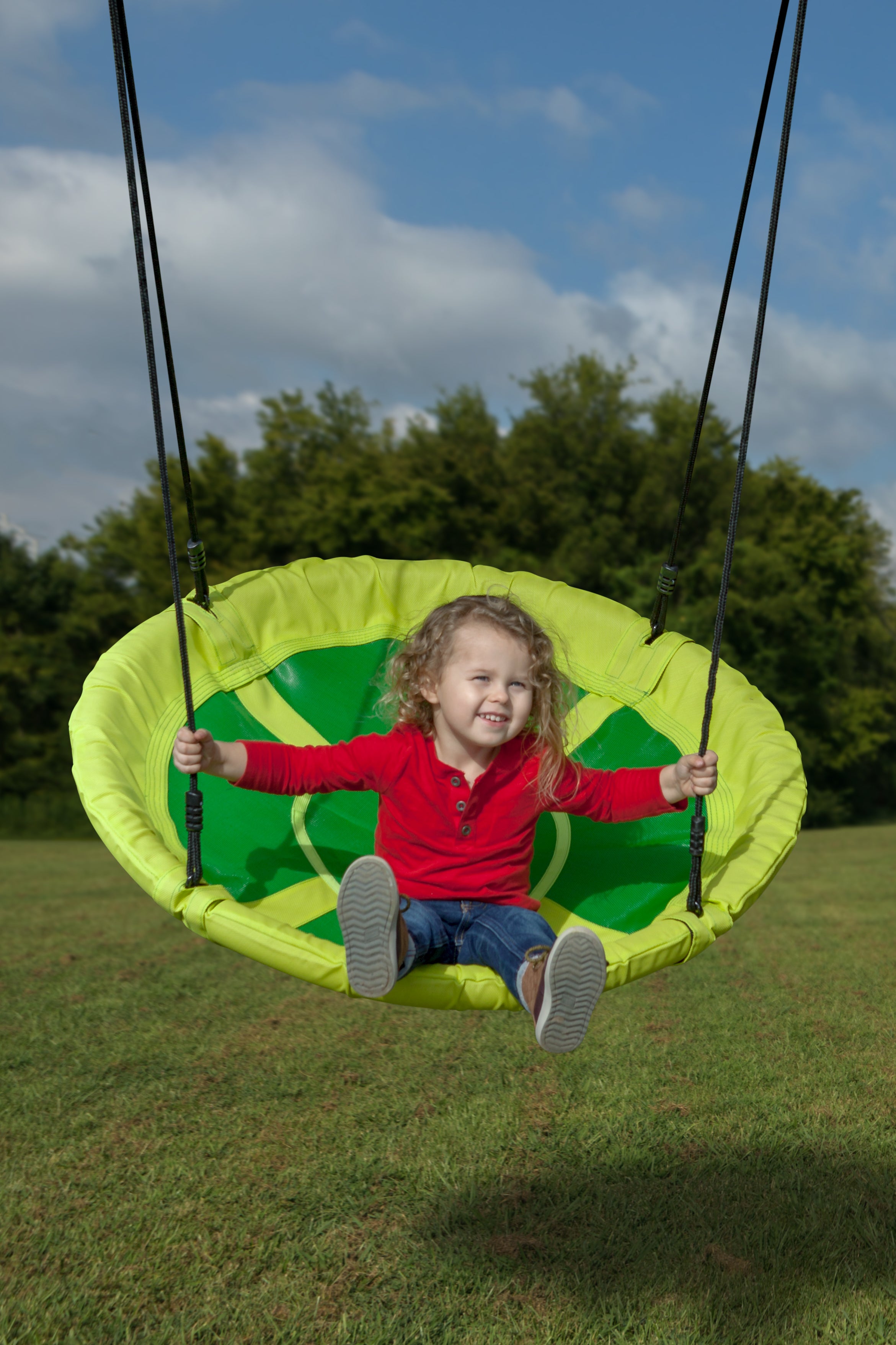 Creative Cedar Designs Kids Saucer Swing- Green