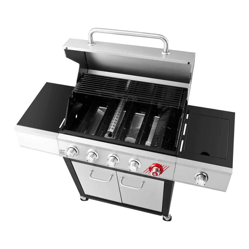 Dyna-Glo 5-Burner Propane Gas Grill in Stainless Steel with TriVantage Multifunctional Cooking System DGF481CRP-D