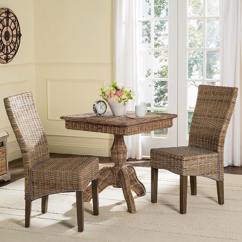 Safavieh Ozias Wicker Dining Chair 2-piece Set