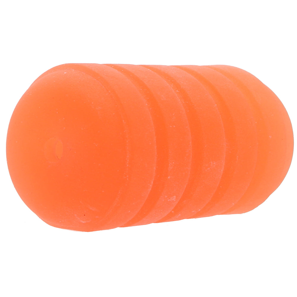 Pop Sock Ribbed Pocket Stroker in Orange