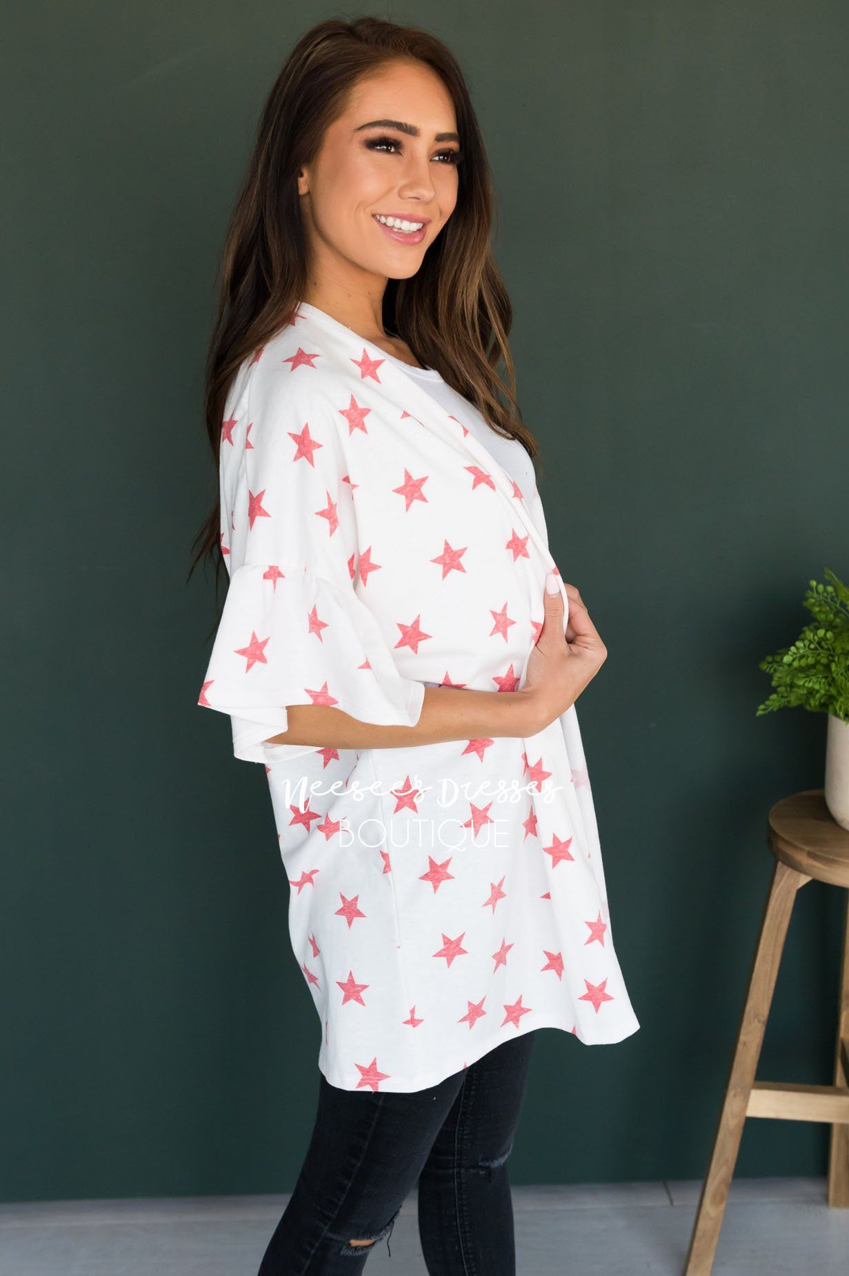 Star Spangled Modest Kimono