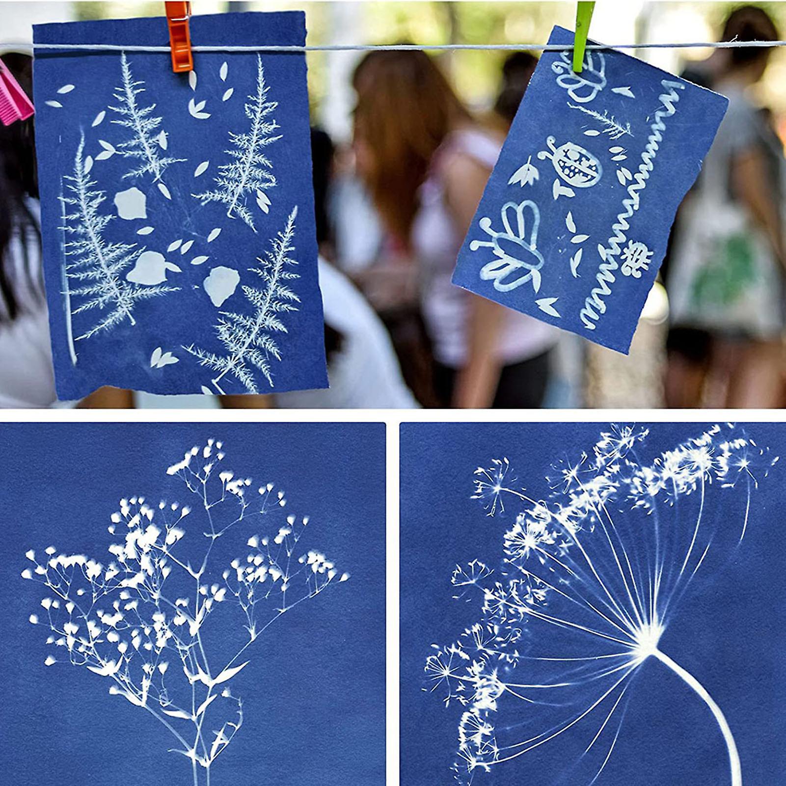 Cyanotype Paper With Pad Plate Solar Activated For Kids Arts Crafts(32pcs)