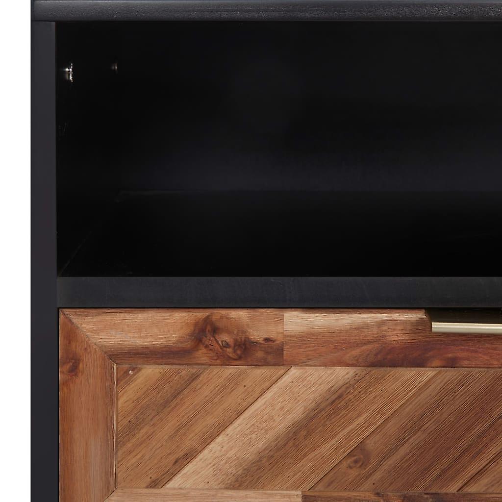 Tv Cabinet 100x35x45 Cm Solid Acacia Wood And Mdf