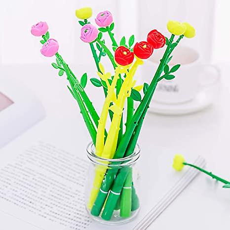 School Company Writing Gel Pen， Creative Classic Cute Gel Pen To Write Smoothly Creative Flower Gel Ink Pen Cute Stationery School Office Supplies Kid