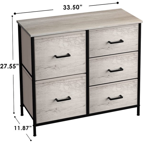 Dresser w/ 5 Drawers - Furniture Storage Tower Unit for Home， Bedroom - - 36791954