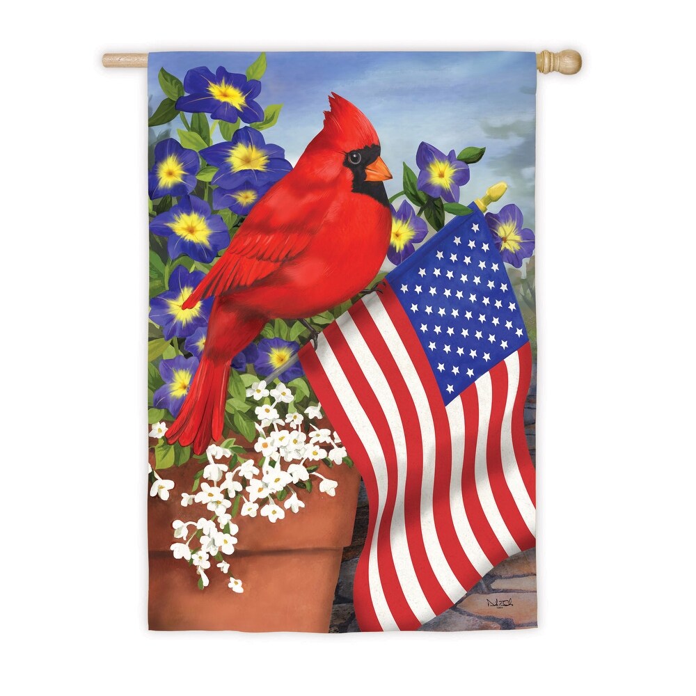 12.5 in. x 18 in. Sublimated Suede Cardinal Glory Garden Flag