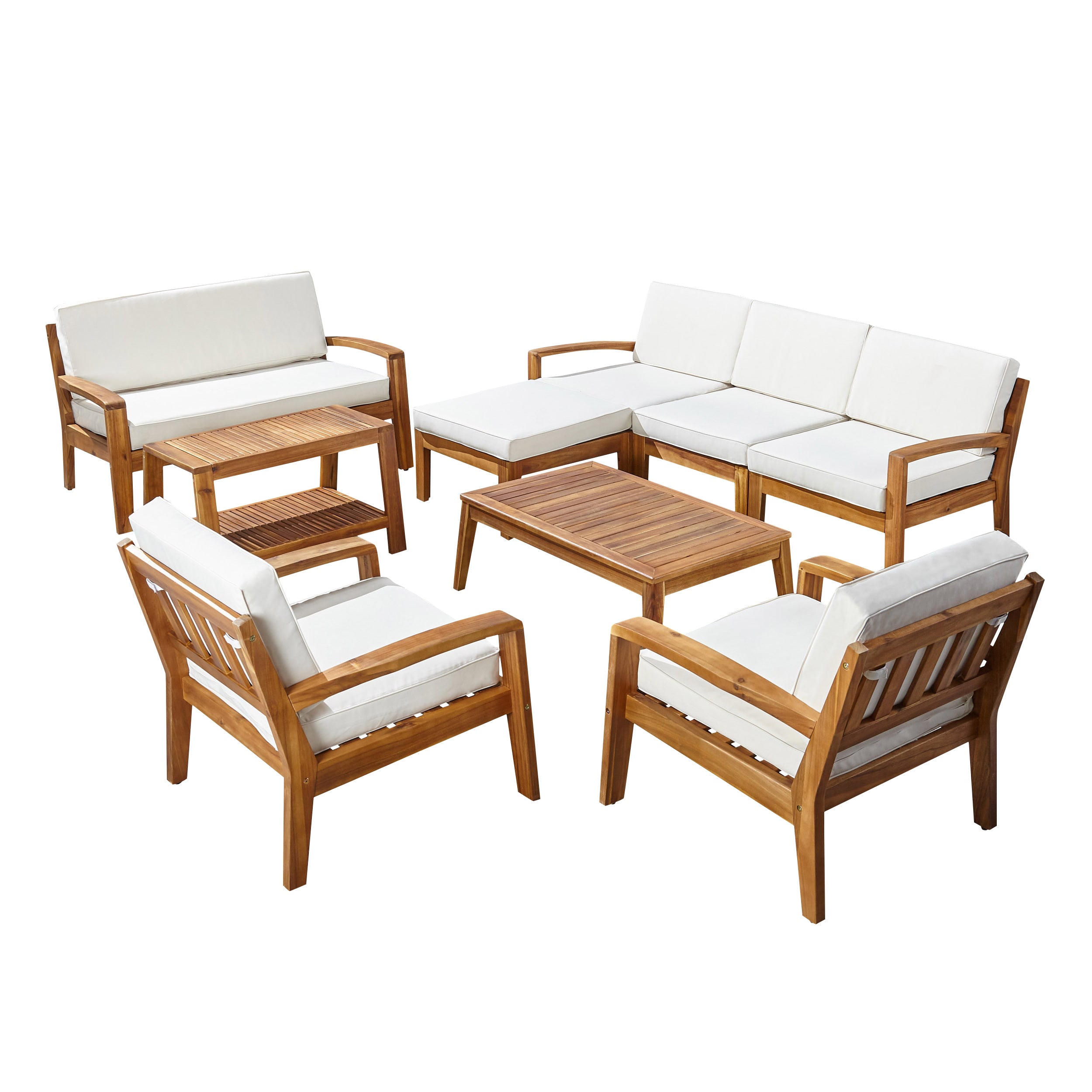 Parma 7-Seater Sectional Sofa Set For Patio with Loveseat