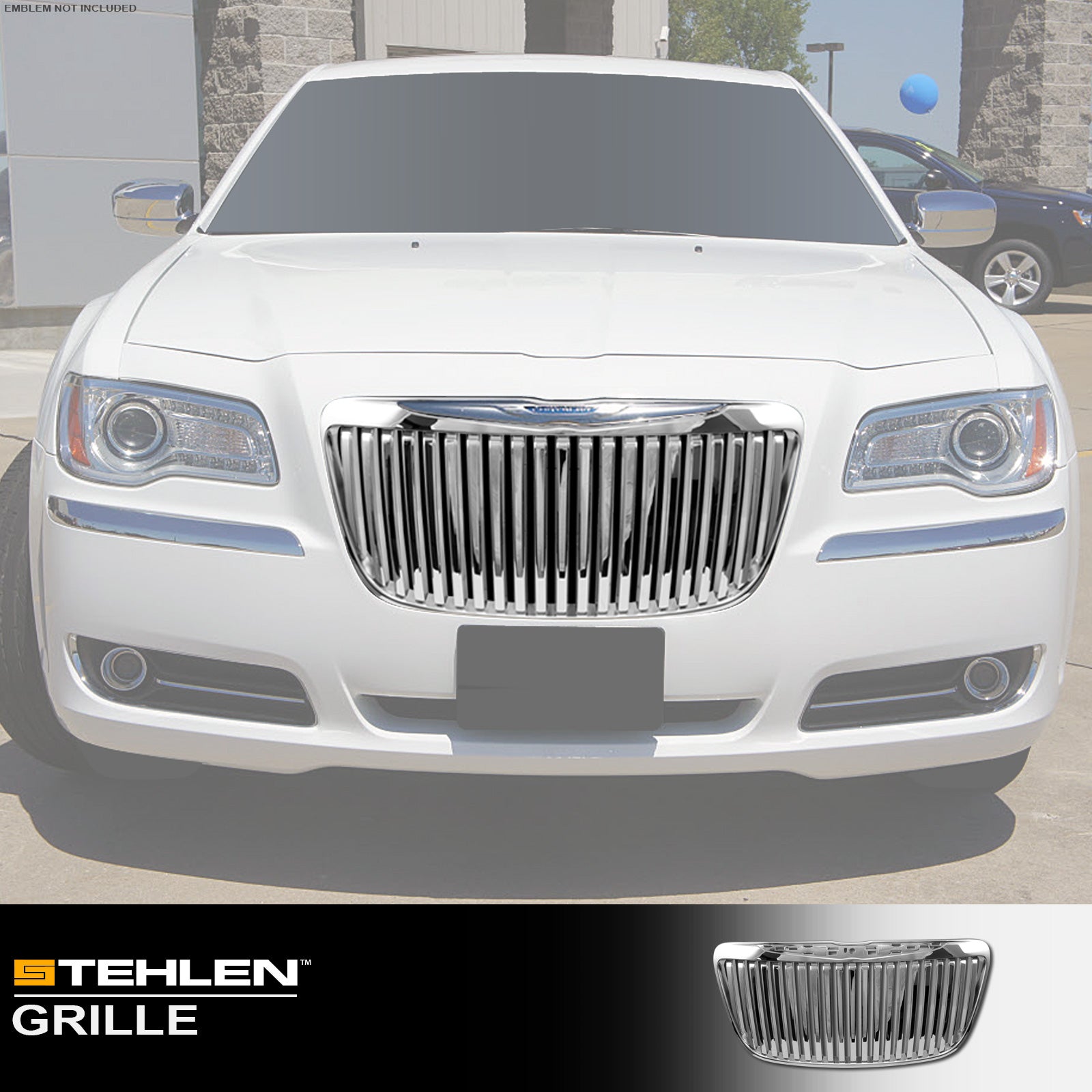 Stehlen 642167819561 Vertical Front Hood Bumper Grille - Chrome For 2011-2014 Chrysler 300 / 300C