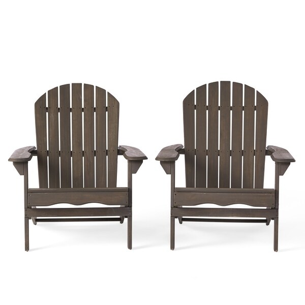 Hanlee Outdoor Rustic Acacia Wood Folding Adirondack Chair (Set of 2) by Christopher Knight Home