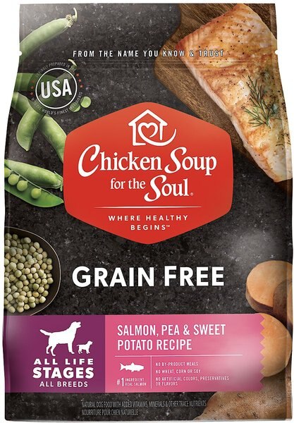 Chicken Soup for the Soul Salmon， Pea and Sweet Potato Recipe Grain-Free Dry Dog Food， 10-lb bag