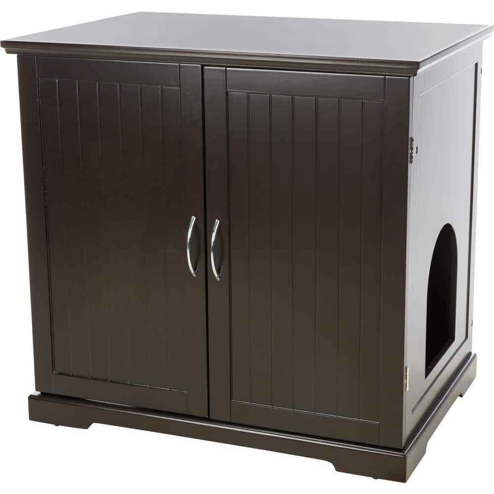 TRIXIE XL Wooden Litter Box Enclosure with Drawer, Brown 40238