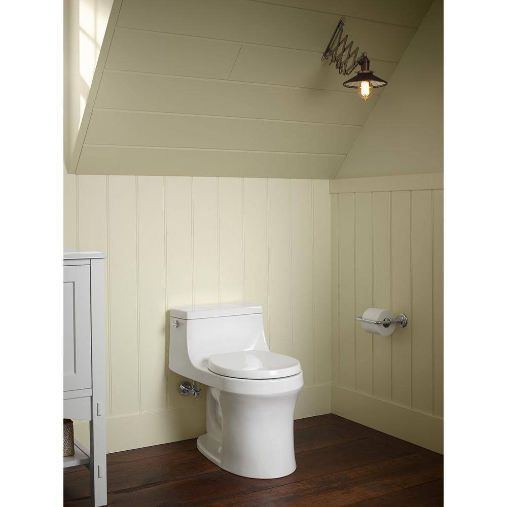 KOHLER San Souci 1-Piece 1.28 GPF Single Flush Round Toilet in White K-4007-0