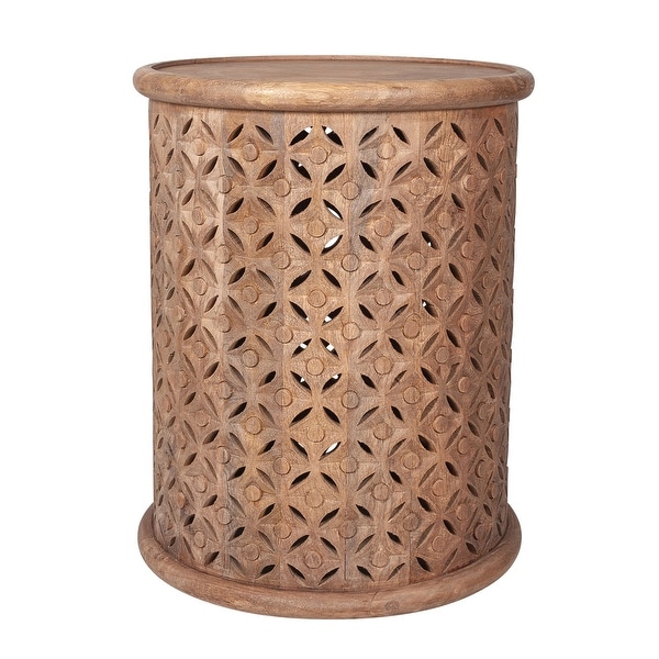 Cut Out Patterned Drum Table