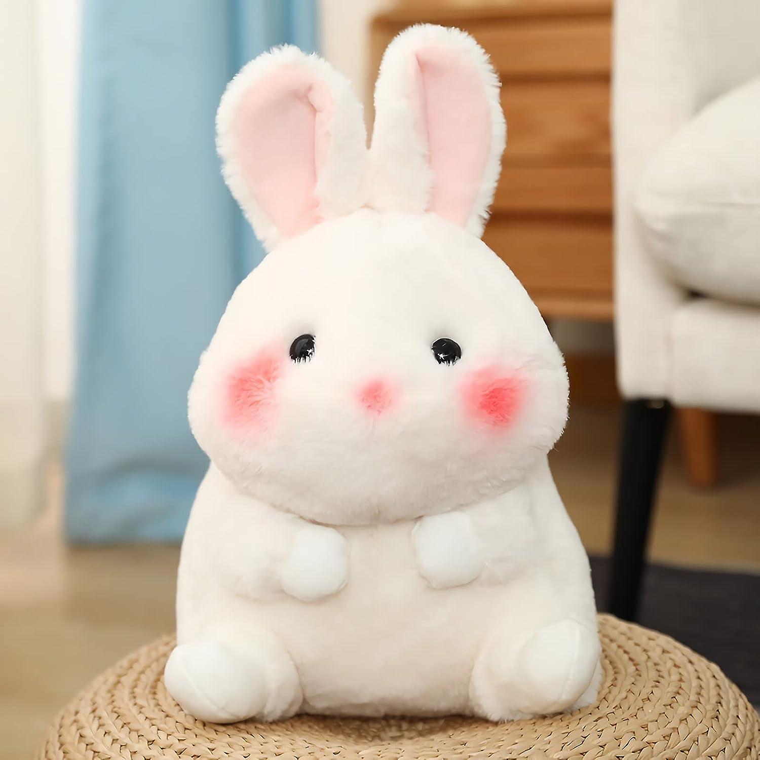 Rabbit Year Mascot Plush Toys， Cute New Year Rabbit Soft Stuffed Animals， Easter Birthday White Bunny Plush Pillows (small Bunny 7.0'')