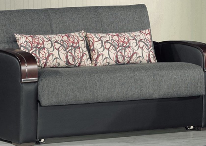 Modern Sleeper Loveseat  Elegant Arms  ampStitched Padded Polyester Seat   Contemporary   Sleeper Sofas   by Decorn  Houzz