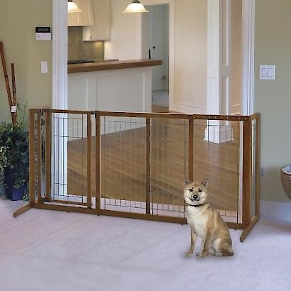 Richell Deluxe Freestanding Gate with Door for Dogs and Cats