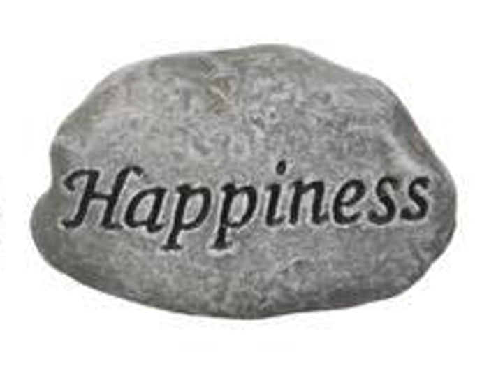 Happiness - Miniature Inspirational Stepping Stone - Garden Fantasy Collection by Ganz