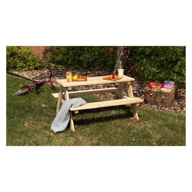 Rectangle Wooden Kids Picnic Table Merry Products