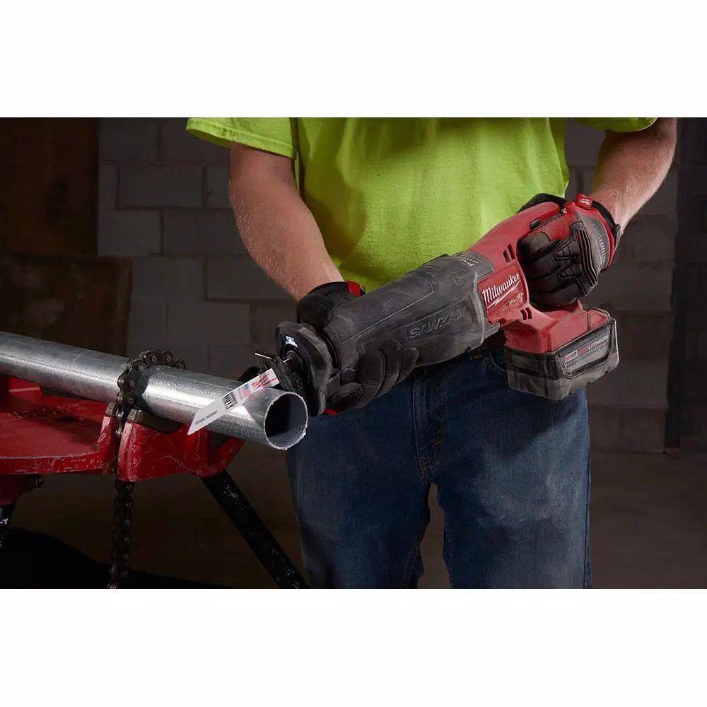 Milwaukee 12 in. 5 Teeth per in. AX Nail Embedded Wood Cutting SAWZALL Reciprocating Saw Blades (6 Pack) and#8211; XDC Depot