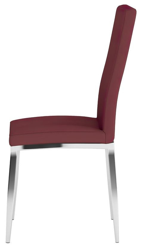 Curved Back Side Chair    Set Of 4  Red   Contemporary   Dining Chairs   by BisonOffice  Houzz