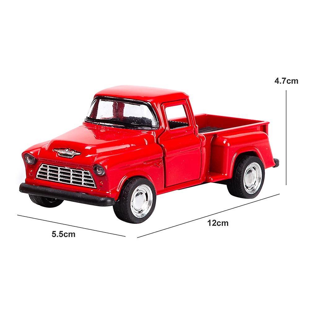 Alloy Model Toy Car Mini Red Pickup Truck Boy Toy Christmas Decoration Car Ornaments