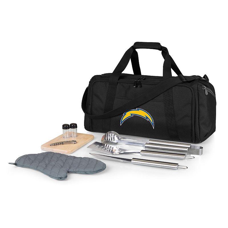 Picnic Time Los Angeles Chargers BBQ Grill Set and Cooler