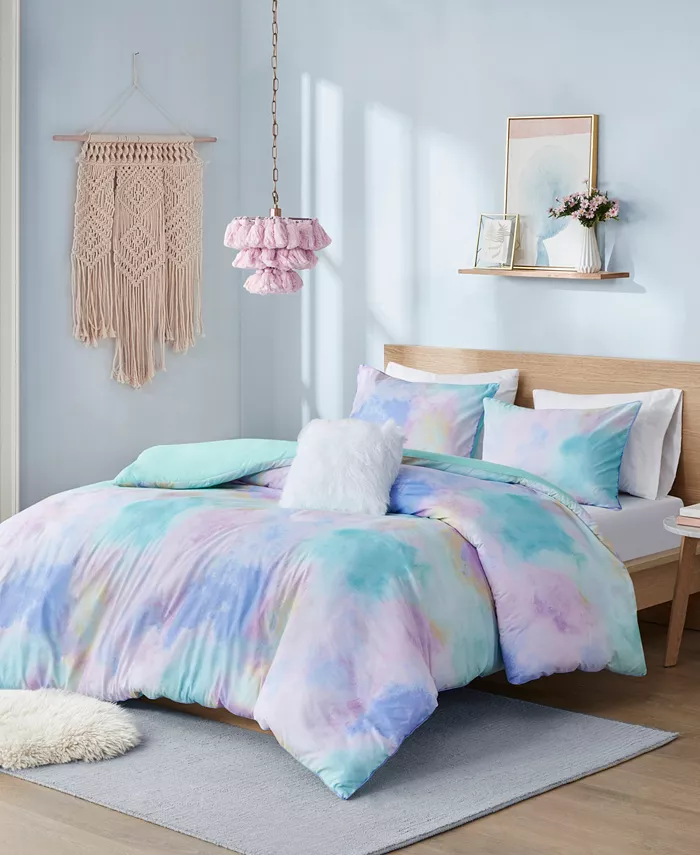 Intelligent Design Cassiopeia Watercolor Tie Dye 3-Pc. Duvet Cover Set， Twin Twin XL