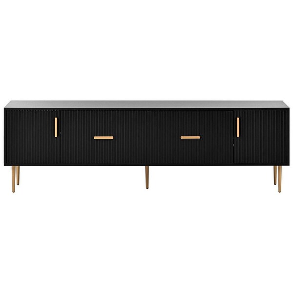 Modern TV Stand with 5 Champagne Legs