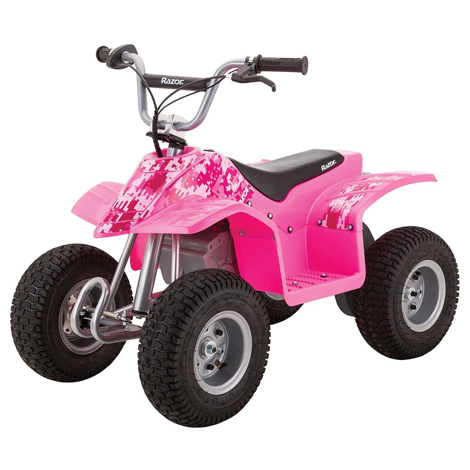 Razor Dirt Quad - 24V Electric 4-Wheeler ATV - Twist-Grip Variable-Speed Acceleration Control, Hand-Operated Disc Brake, 12" Knobby Air-Filled Tires