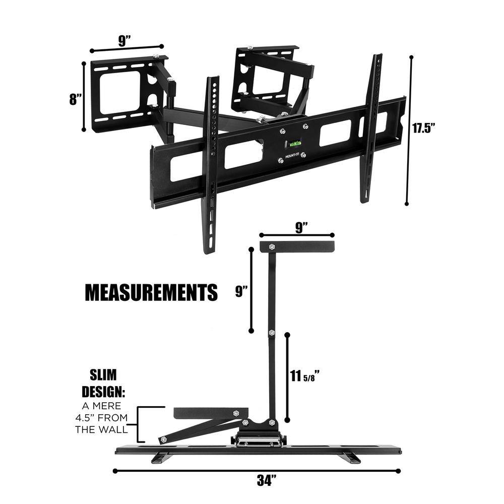 mount-it! Full Motion Corner TV Mount for 63 in. Screens MI-369B