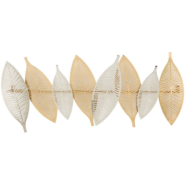 Metal Leaf Metallic Wall Decor With Silver Accents Gold Olivia amp May