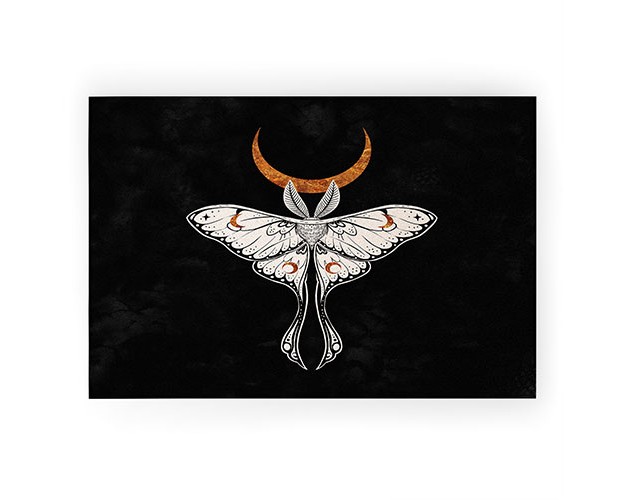 Avenie Celestial Luna Moth Welcome Mat society6