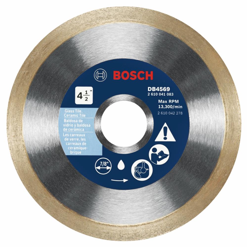 Bosch 4-1/2 In. Premium Continuous Rim Diamond Blade DB4569 from Bosch