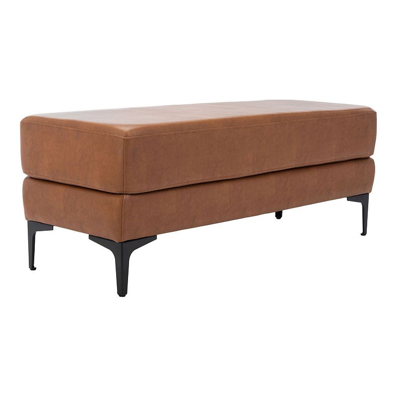 Safavieh Elise Faux Leather Padded Bench