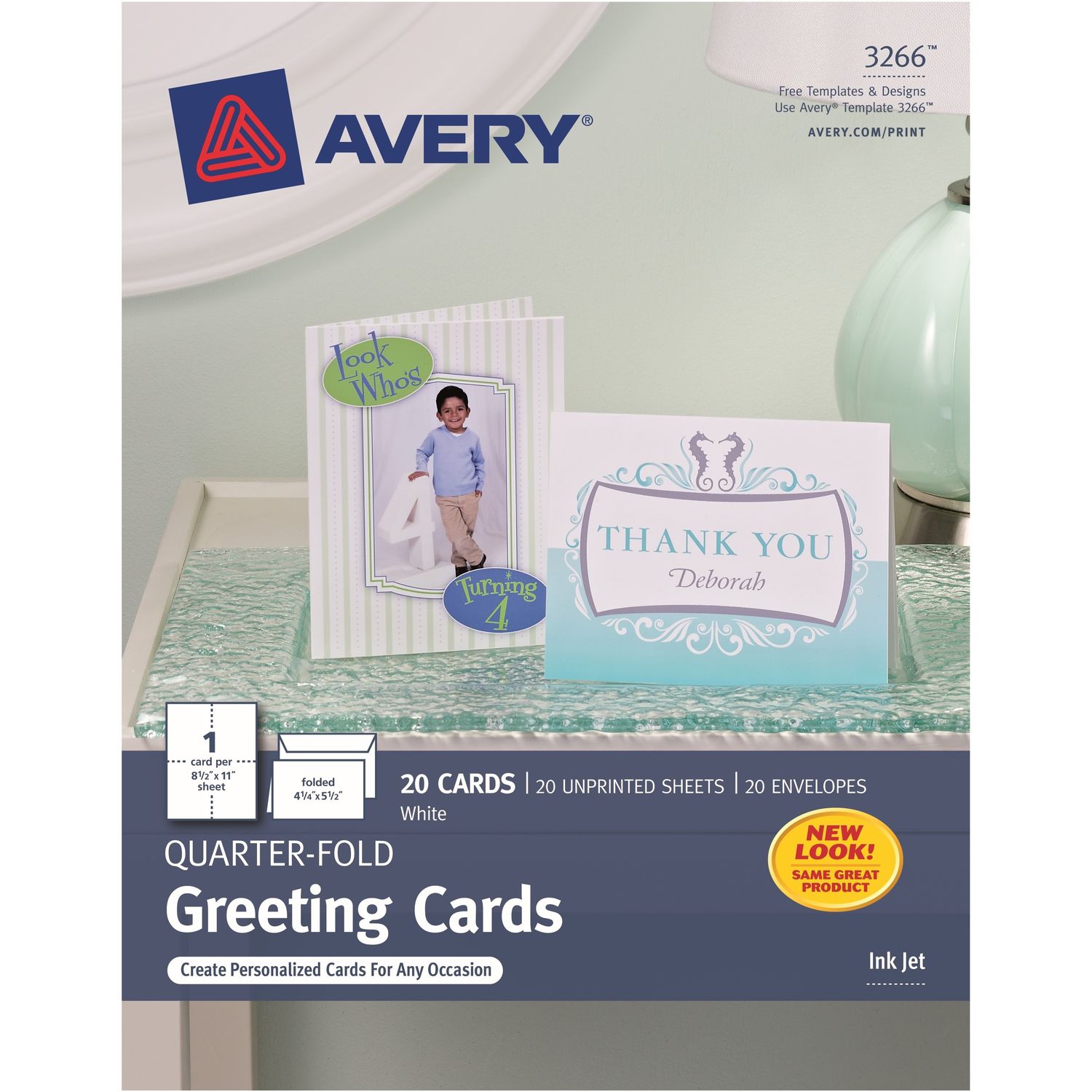 Inkjet Greeting Card - White by Avery AVE03266