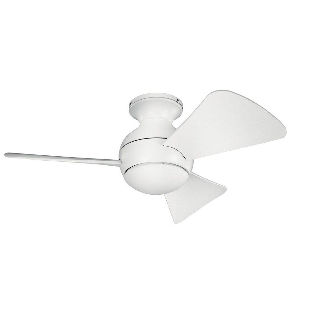 Ceiling Fan with Light Kit 11 inches Tall By 34 inches Wide-Satin Black Finish Bailey Street Home 147-Bel-4187195