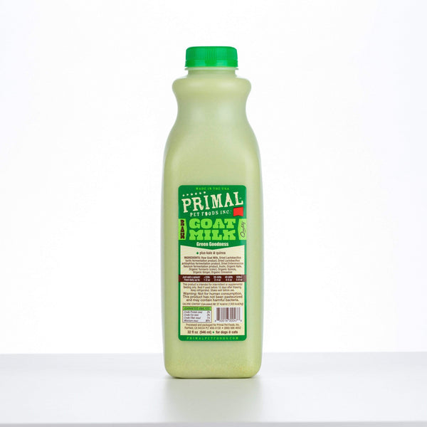 Primal Green Goodness Raw Frozen Goat Milk Bowl Booster for Cats and D