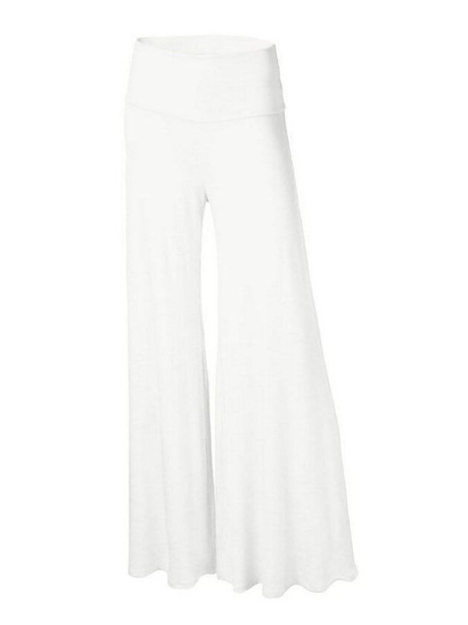 Casual Solid Color Wide Leg Pants