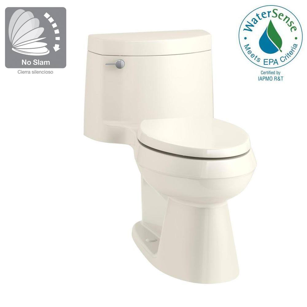 KOHLER Cimarron 1-piece 1.28 GPF Single Flush Elongated Toilet in Biscuit K-3619-96