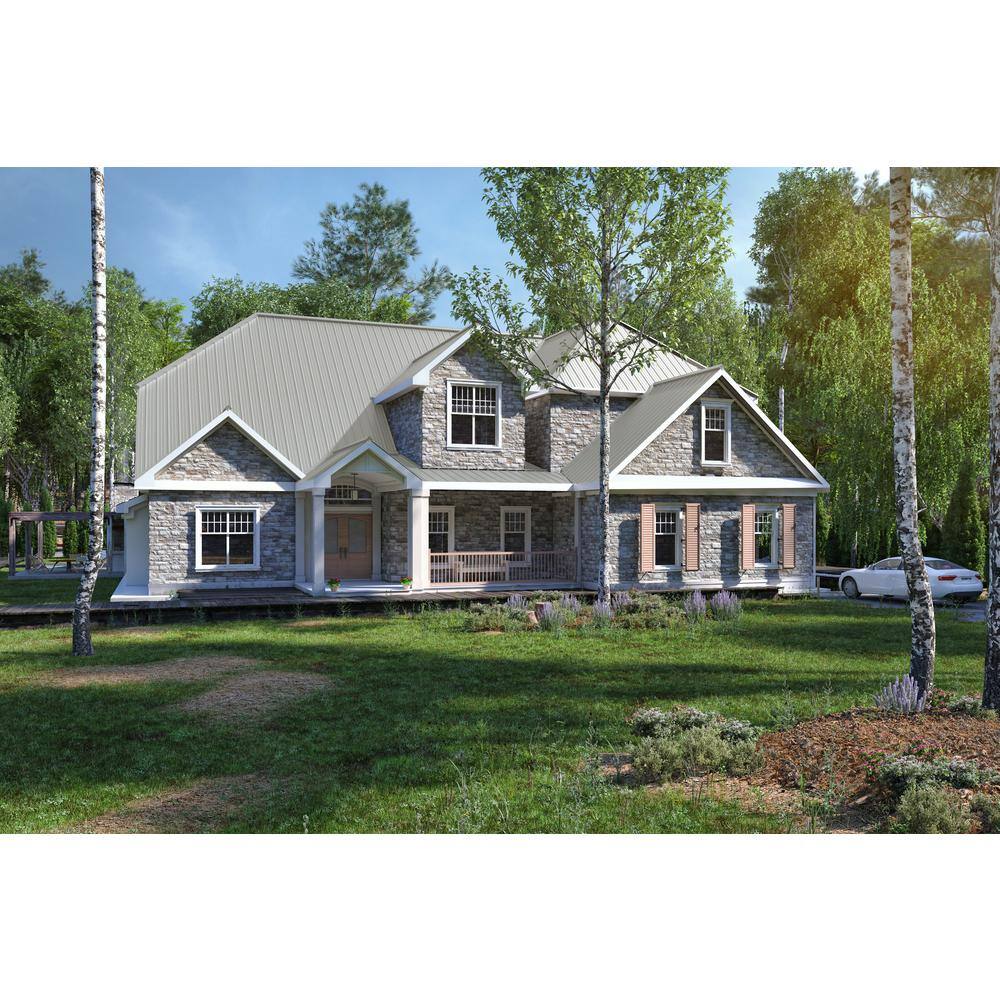 Gibraltar Building Products 10 ft. 29-Gauge Galvalume GR2 Gable Rake Flashing in White 987615