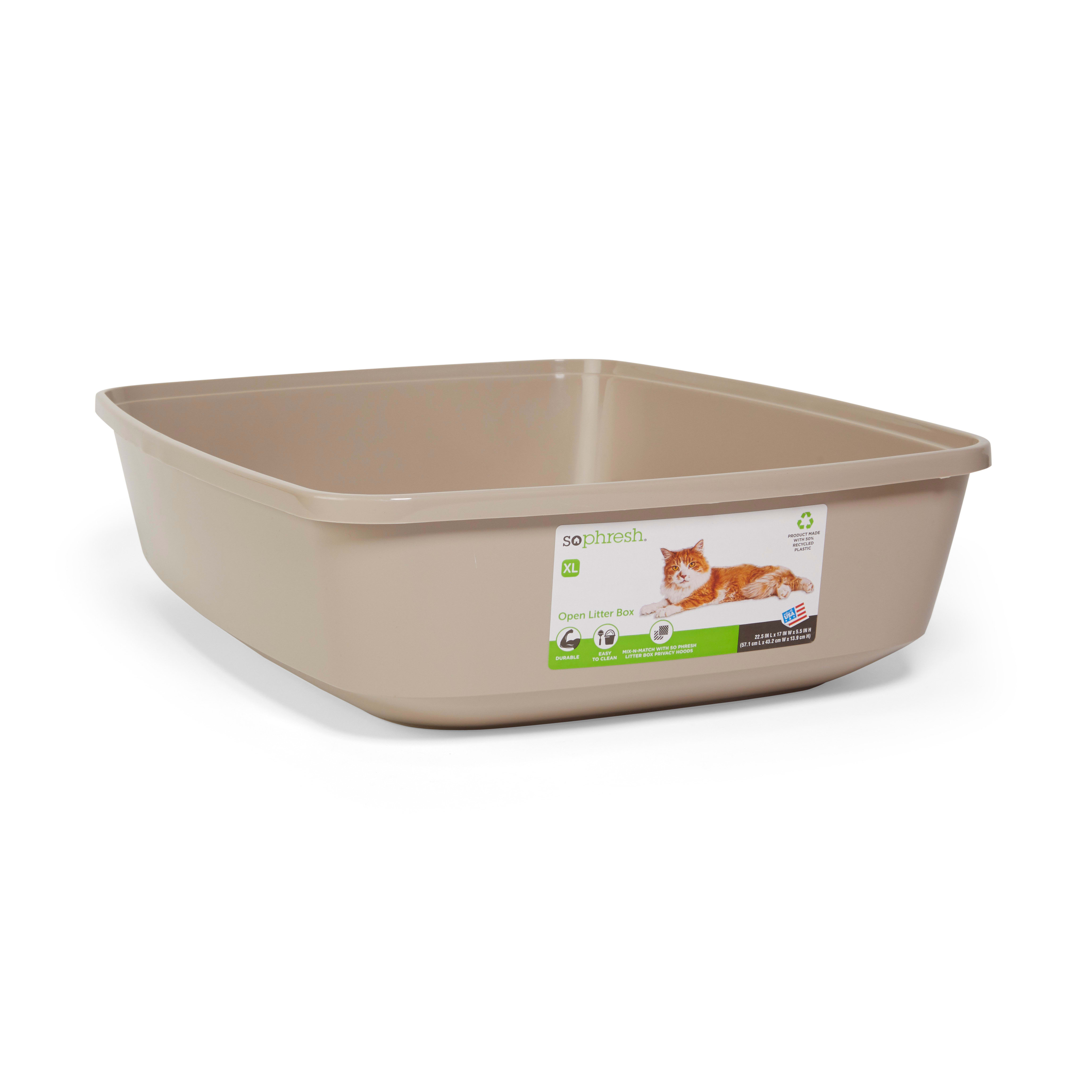 So Phresh Brown Open Cat Litter Box， 22.5