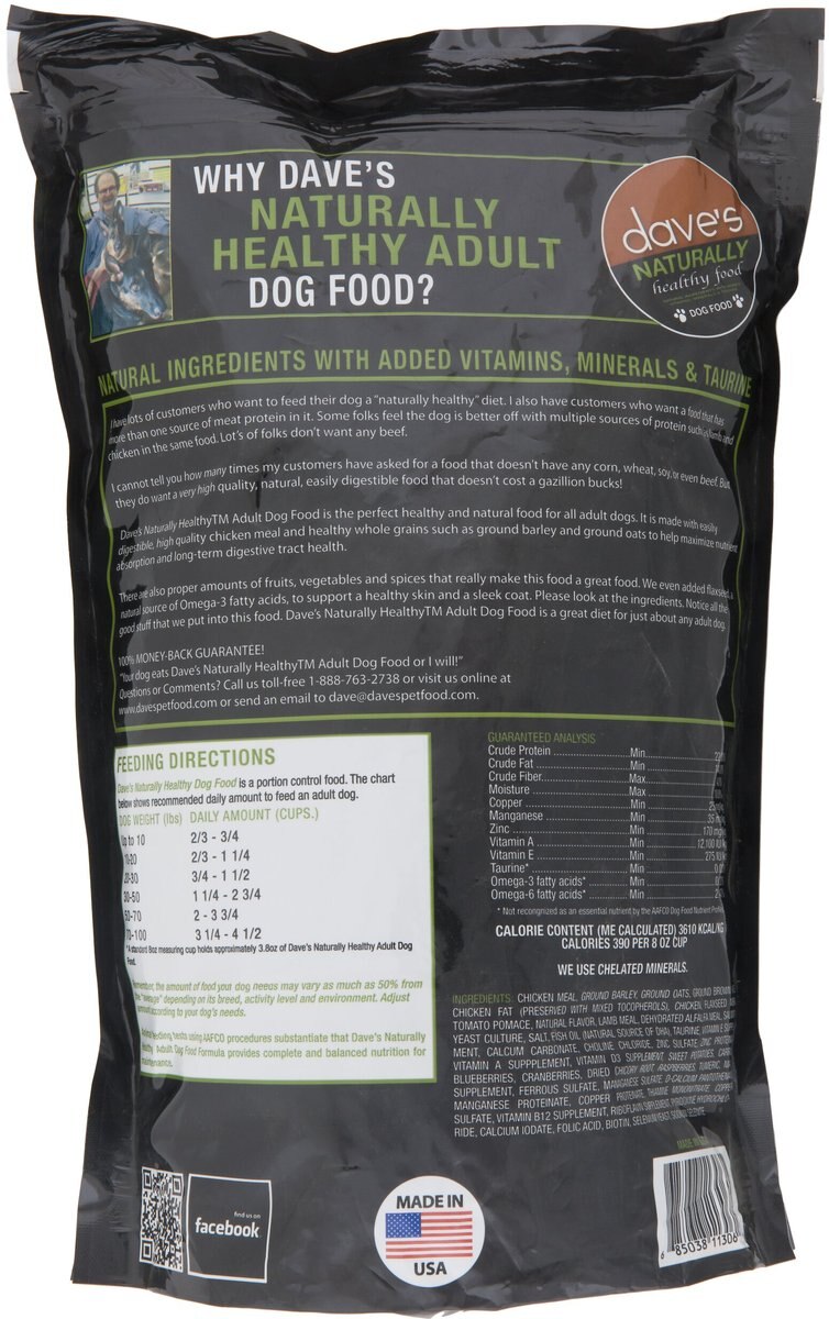 Dave's Pet Food Naturally Healthy Adult Dry Dog Food