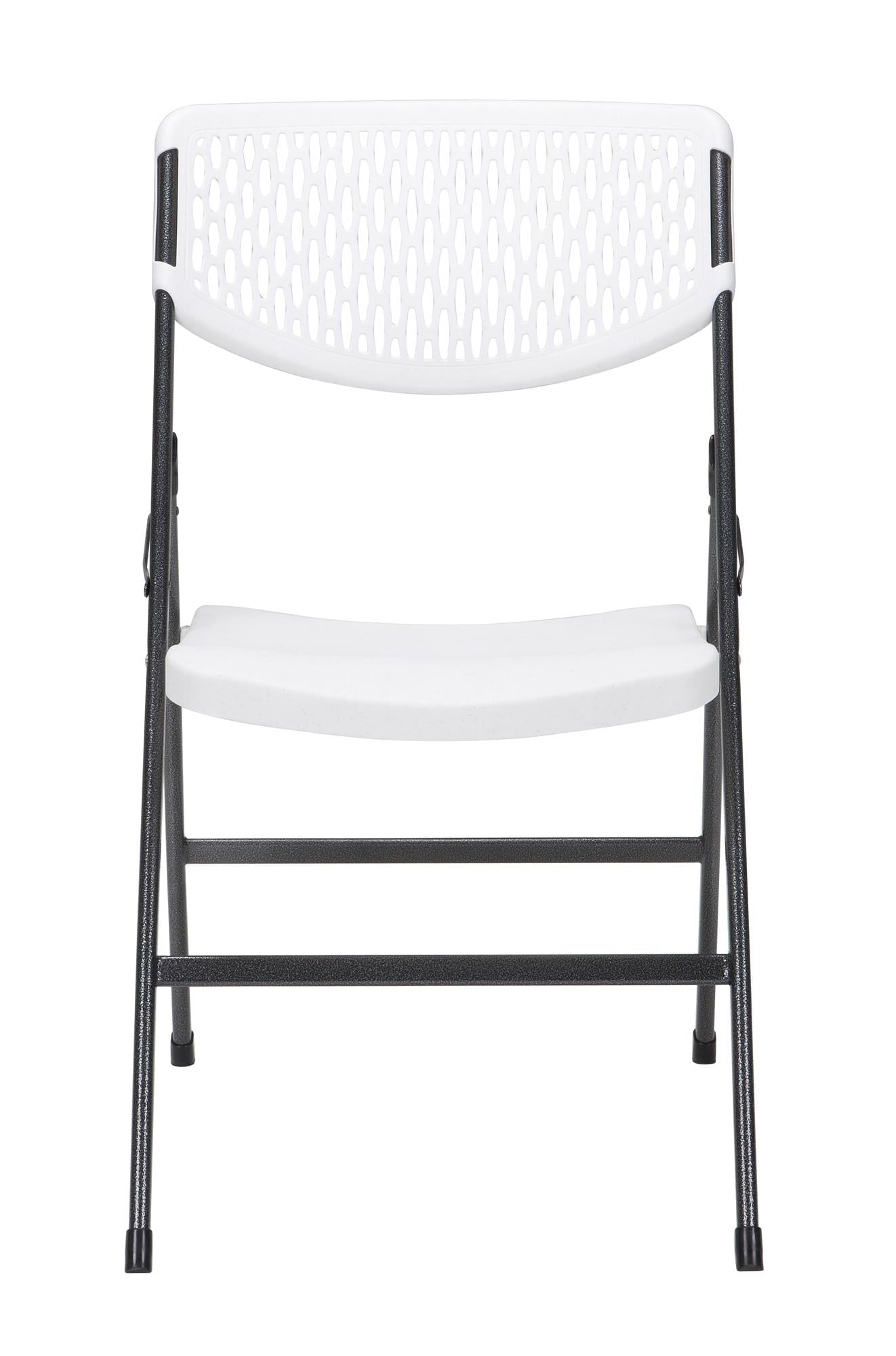 Cosco Waffle Resin Mesh Chair, White, 1-pack