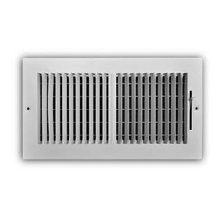 Everbilt 12 in. x 6 in. 2-Way Aluminum WallCeiling Register in White EA102M12X06