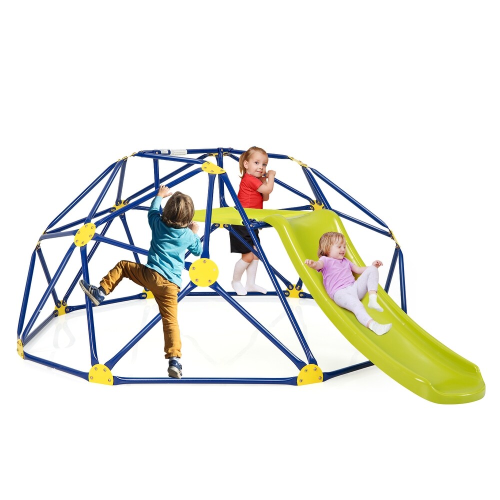 Kids Climbing Dome with Slide and Fabric Cushion for Garden Yard   96\